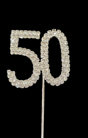 Diamante 50th Cake Topper