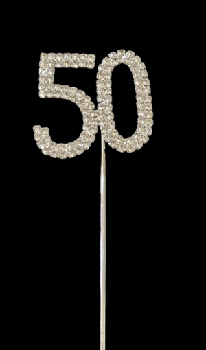 Diamante 50th Cake Topper