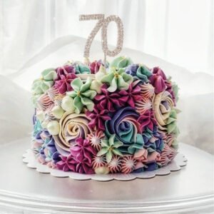 Diamante 70th Cake Topper