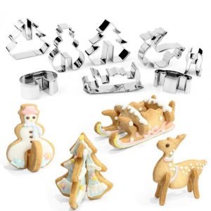 3D Christmas Cookie Cutter Set