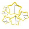 6Pcs Christmas Star Cookie Cutter Set