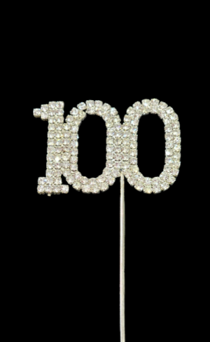 Diamante Cake Topper Number 100