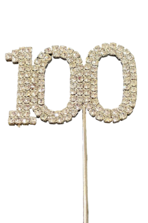 Diamante Cake Topper Number 100