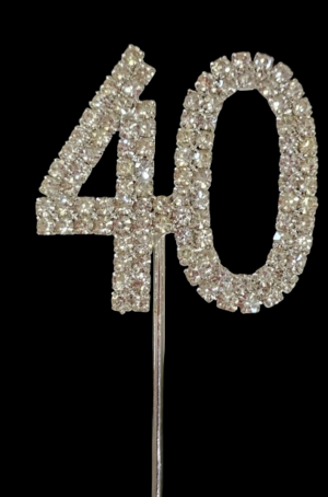 Diamante 40th Cake Topper