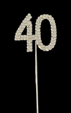 Diamante 40th Cake Topper