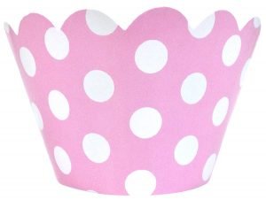 Dots Pink Cupcake Wrappers