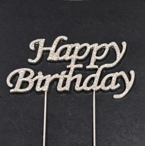 Diamante Happy Birthday Cake Topper
