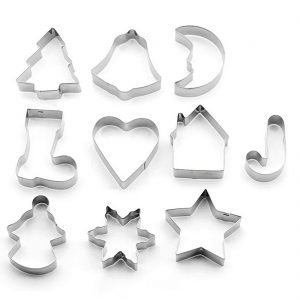 Christmas Cookie Cutters Set Of 10