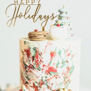 Happy Holidays Cake Topper