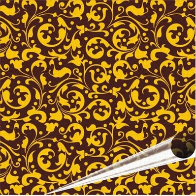 Gold Damask Chocolate Transfer Sheet