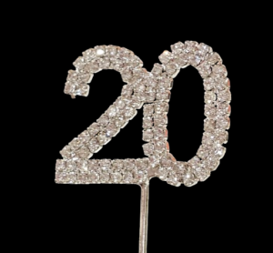 Diamante 20 Cake Topper