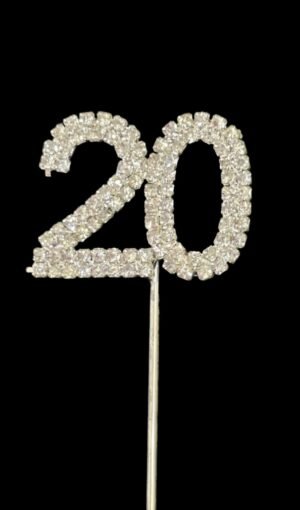 Diamante Cake Topper Number 20